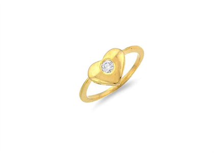 Heart Solitaire Ring